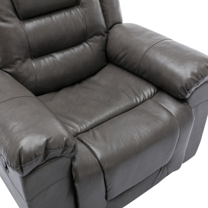 Fauteuil inclinable manuel 2 places pour home cinéma Roomfitters, avec coffre de rangement et porte-gobelets, gris