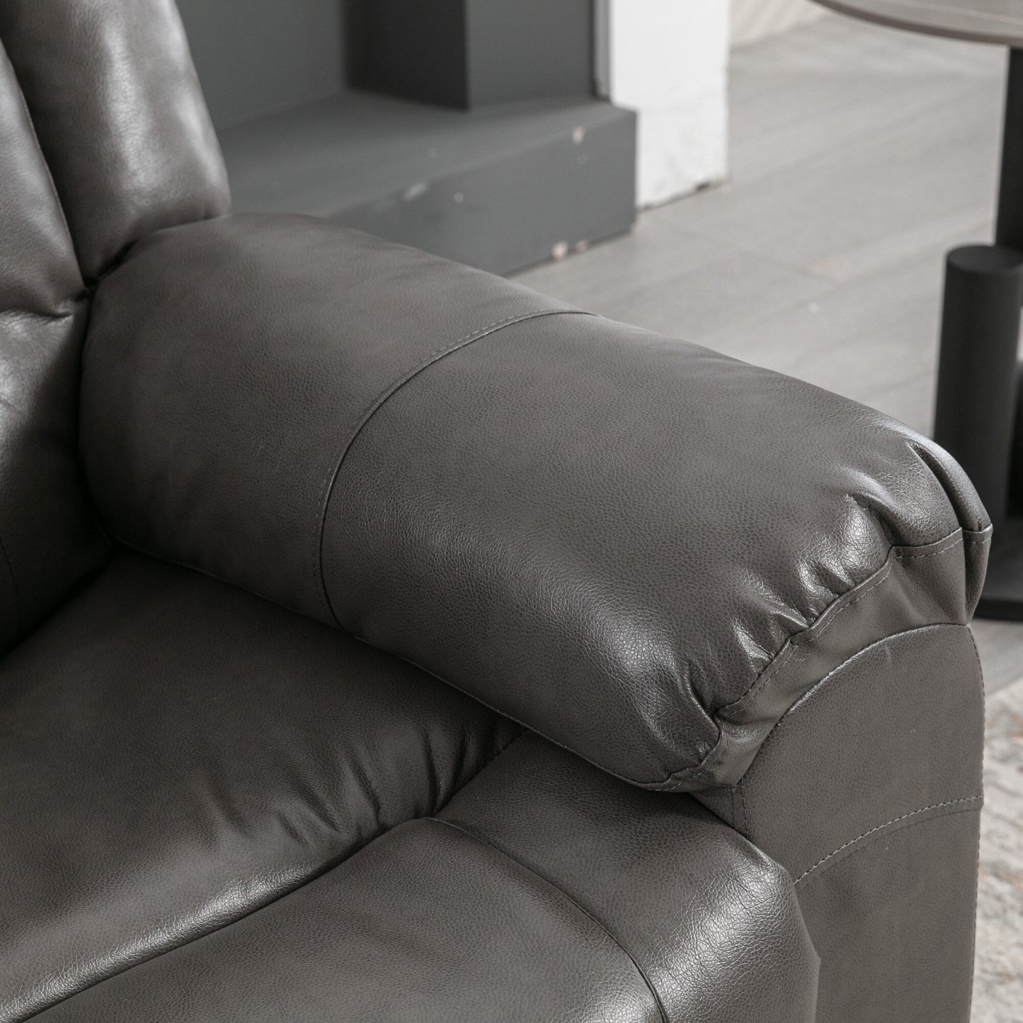 Fauteuil inclinable manuel 2 places pour home cinéma Roomfitters, avec coffre de rangement et porte-gobelets, gris