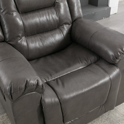 Fauteuil inclinable manuel 2 places pour home cinéma Roomfitters, avec coffre de rangement et porte-gobelets, gris