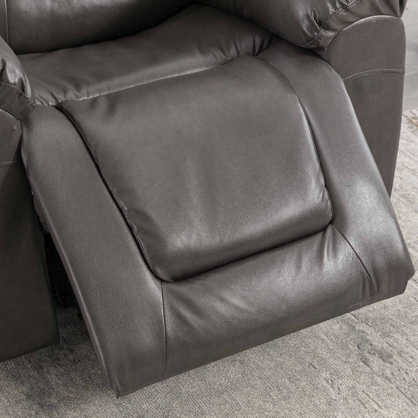 Fauteuil inclinable manuel 2 places pour home cinéma Roomfitters, avec coffre de rangement et porte-gobelets, gris