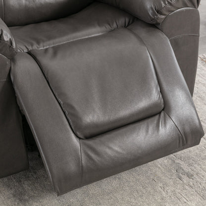 Fauteuil inclinable manuel 2 places pour home cinéma Roomfitters, avec coffre de rangement et porte-gobelets, gris