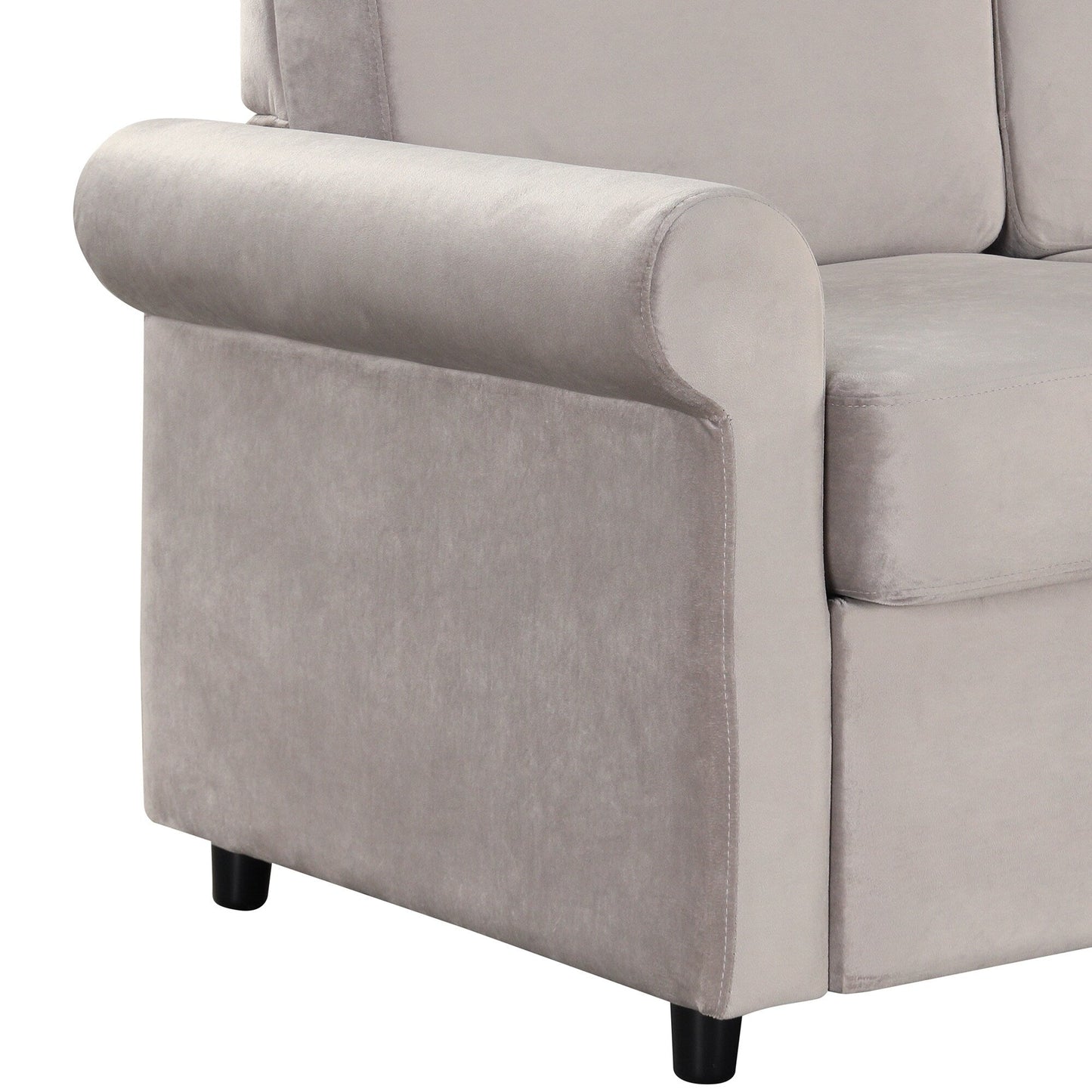 Canapé-lit gigogne 2 en 1 Roomfitters avec surmatelas double haut de gamme, ports USB et design compact pour le salon