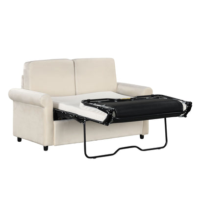 Canapé-lit gigogne 2 en 1 Roomfitters avec surmatelas double haut de gamme, ports USB et design compact pour le salon
