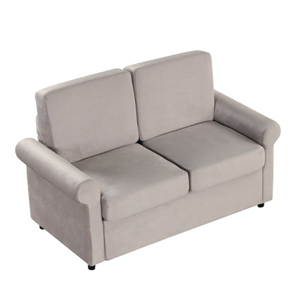 Canapé-lit gigogne 2 en 1 Roomfitters avec surmatelas double haut de gamme, ports USB et design compact pour le salon