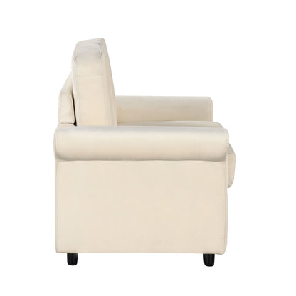 Canapé-lit gigogne 2 en 1 Roomfitters avec surmatelas double haut de gamme, ports USB et design compact pour le salon