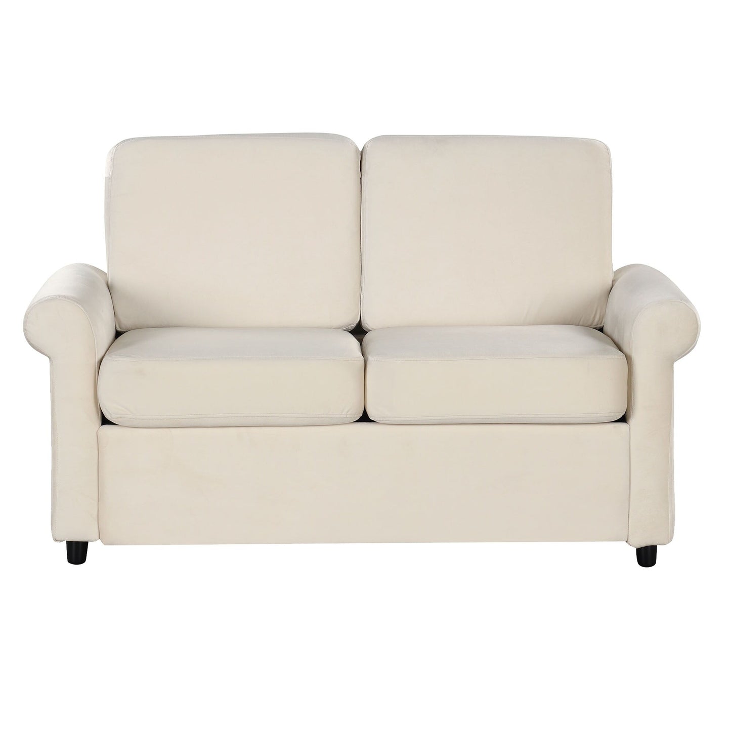 Canapé-lit gigogne 2 en 1 Roomfitters avec surmatelas double haut de gamme, ports USB et design compact pour le salon