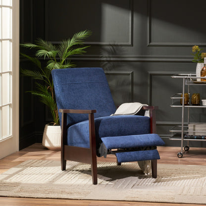 Fauteuil inclinable manuel en bois de 62 cm de large, fauteuil de salon confortable pour le salon