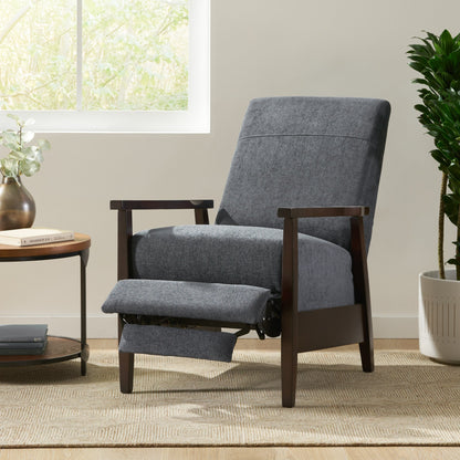 Fauteuil inclinable manuel en bois de 62 cm de large, fauteuil de salon confortable pour le salon