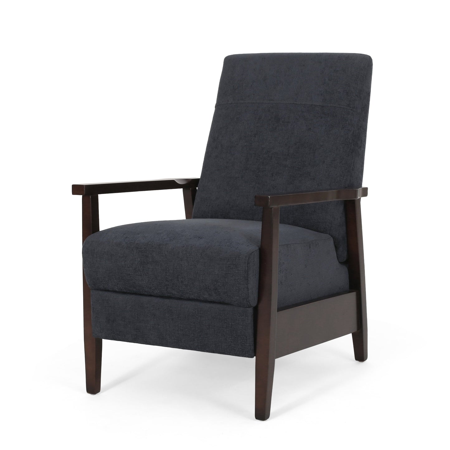 Fauteuil inclinable manuel en bois de 62 cm de large, fauteuil de salon confortable pour le salon