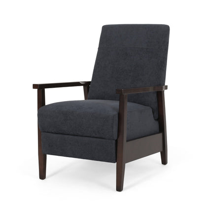 Fauteuil inclinable manuel en bois de 62 cm de large, fauteuil de salon confortable pour le salon