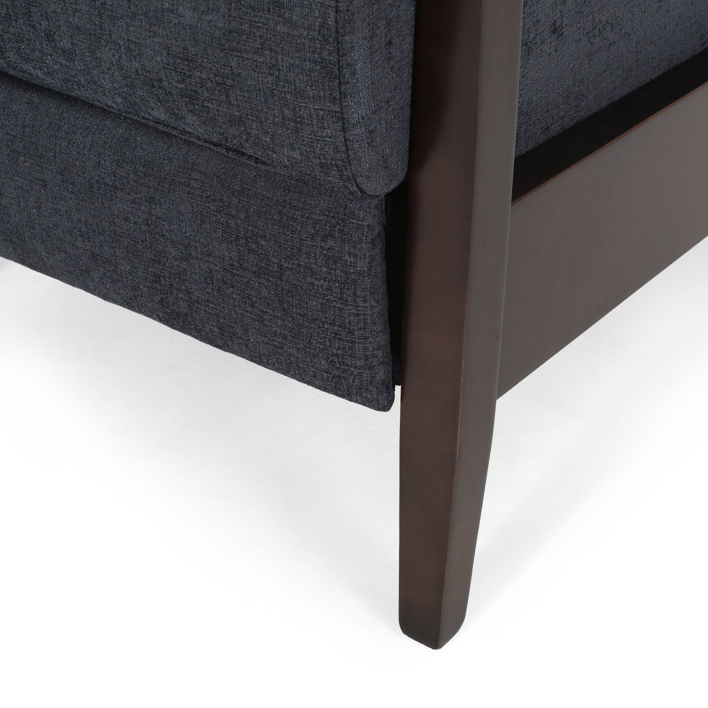 Fauteuil inclinable manuel en bois de 62 cm de large, fauteuil de salon confortable pour le salon