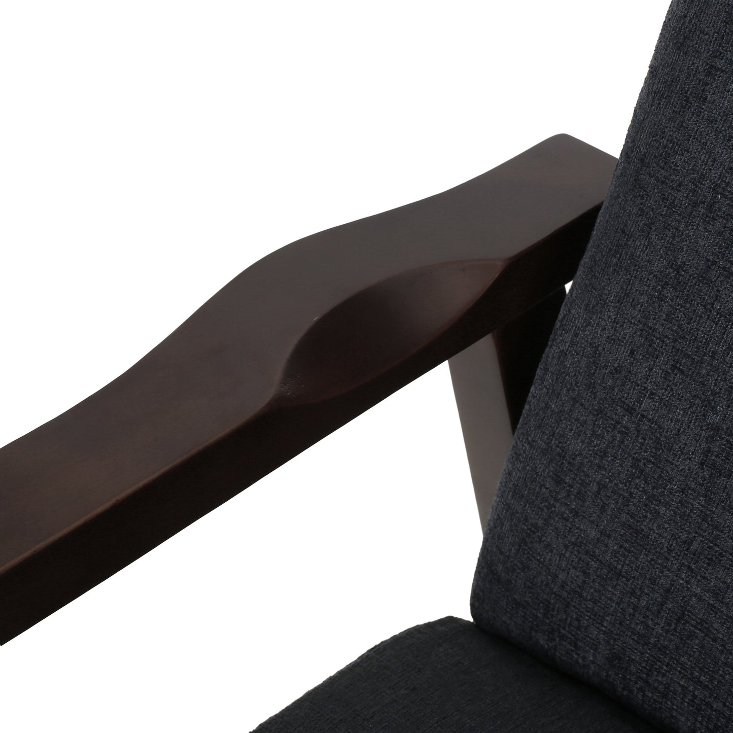 Fauteuil inclinable manuel en bois de 62 cm de large, fauteuil de salon confortable pour le salon