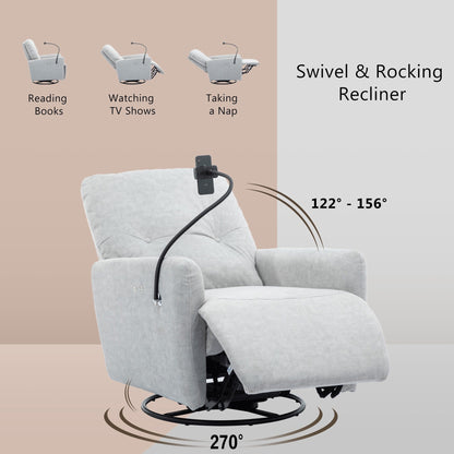 Roomfitters Fauteuil inclinable électrique pivotant à 270 degrés pour home cinéma Canapé inclinable simple à bascule
