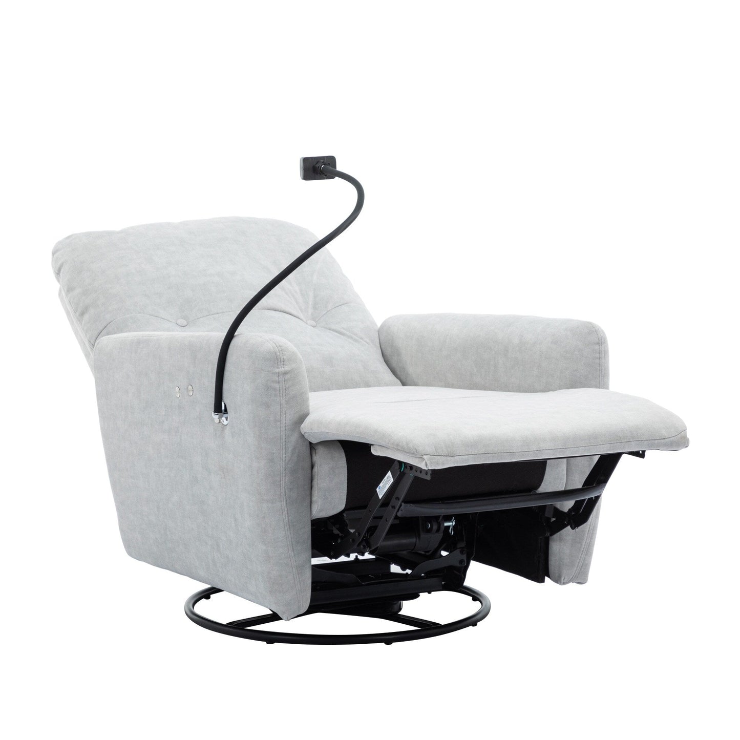 Roomfitters Fauteuil inclinable électrique pivotant à 270 degrés pour home cinéma Canapé inclinable simple à bascule