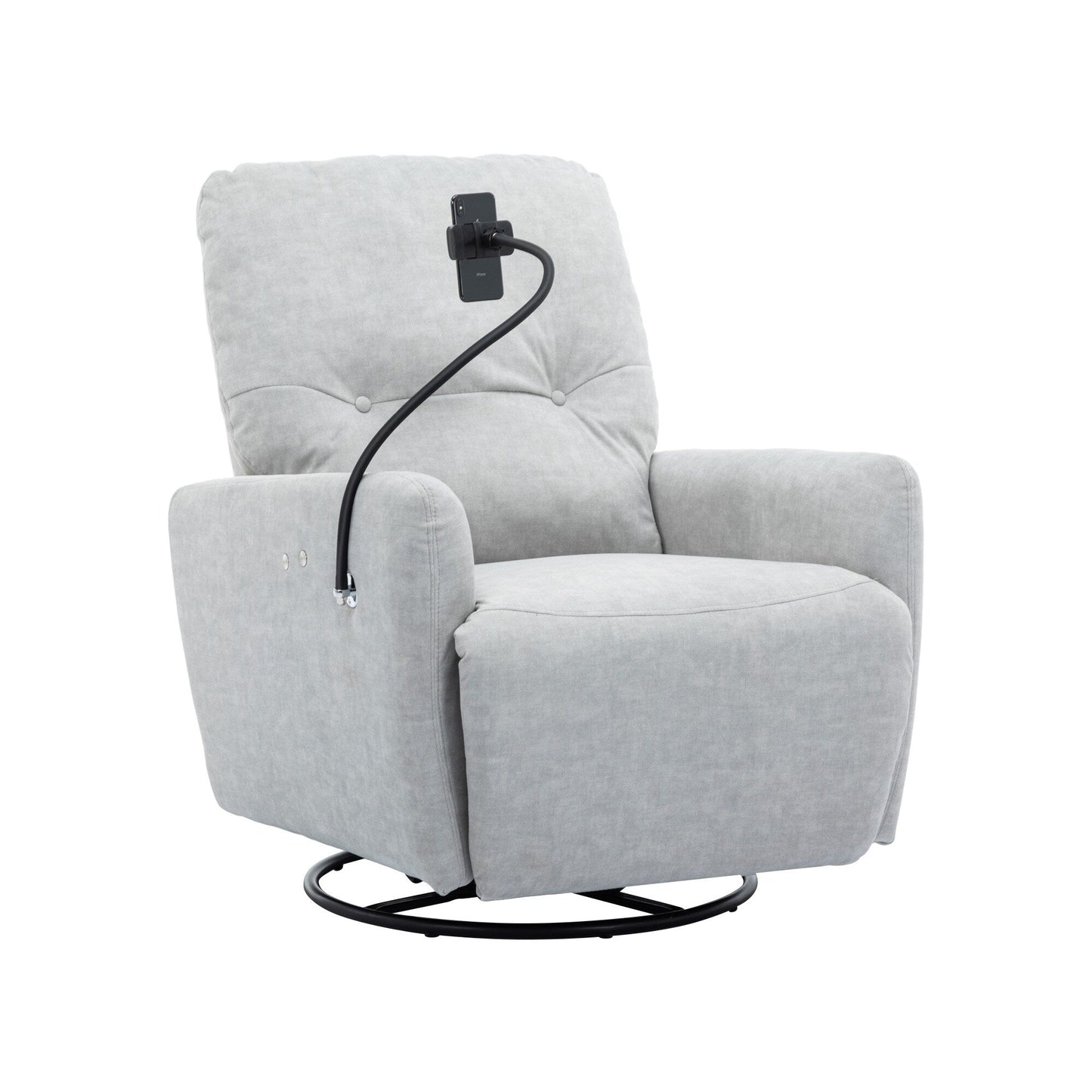 Roomfitters Fauteuil inclinable électrique pivotant à 270 degrés pour home cinéma Canapé inclinable simple à bascule