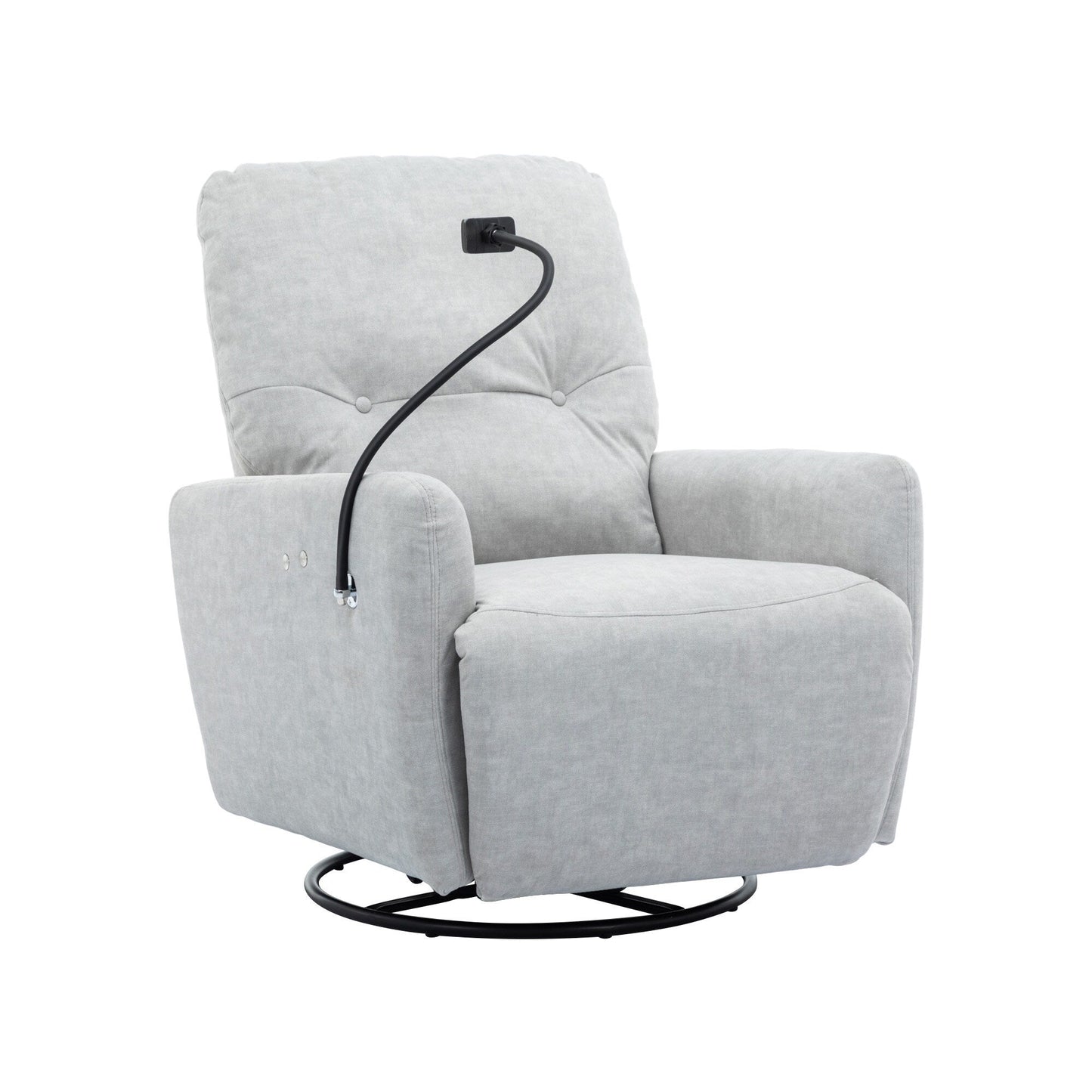 Roomfitters Fauteuil inclinable électrique pivotant à 270 degrés pour home cinéma Canapé inclinable simple à bascule
