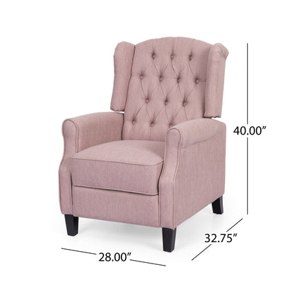 Fauteuil inclinable manuel large Roomfitters 28 pouces, élégant fauteuil inclinable pour salon, chambre, rose