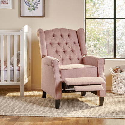 Fauteuil inclinable manuel large Roomfitters 28 pouces, élégant fauteuil inclinable pour salon, chambre, rose