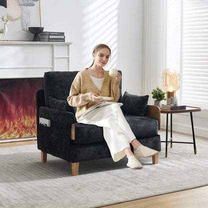 Canapé-lit inclinable pliable 3 en 1 Roomfitters, convertible avec oreillers pour petits espaces, chambre ou bureau