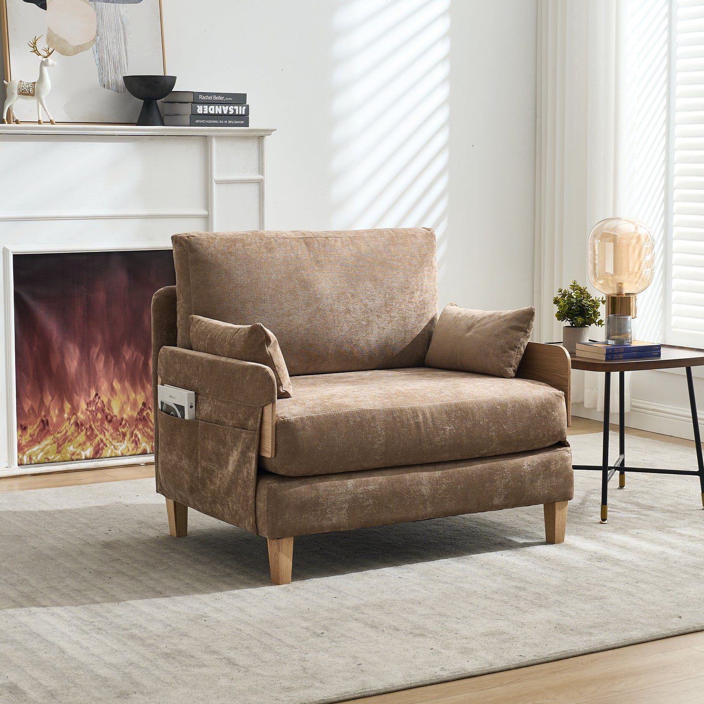 Canapé-lit inclinable pliable 3 en 1 Roomfitters, convertible avec oreillers pour petits espaces, chambre ou bureau