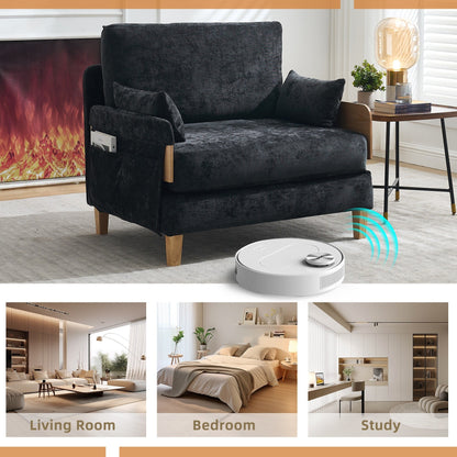 Canapé-lit inclinable pliable 3 en 1 Roomfitters, convertible avec oreillers pour petits espaces, chambre ou bureau