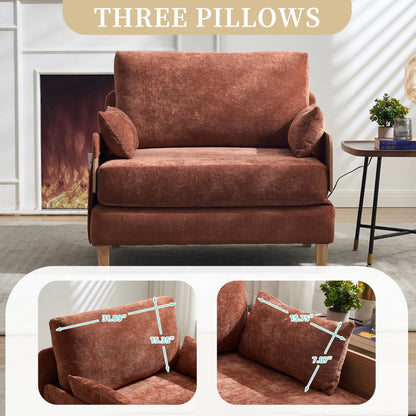 Canapé-lit inclinable pliable 3 en 1 Roomfitters, convertible avec oreillers pour petits espaces, chambre ou bureau