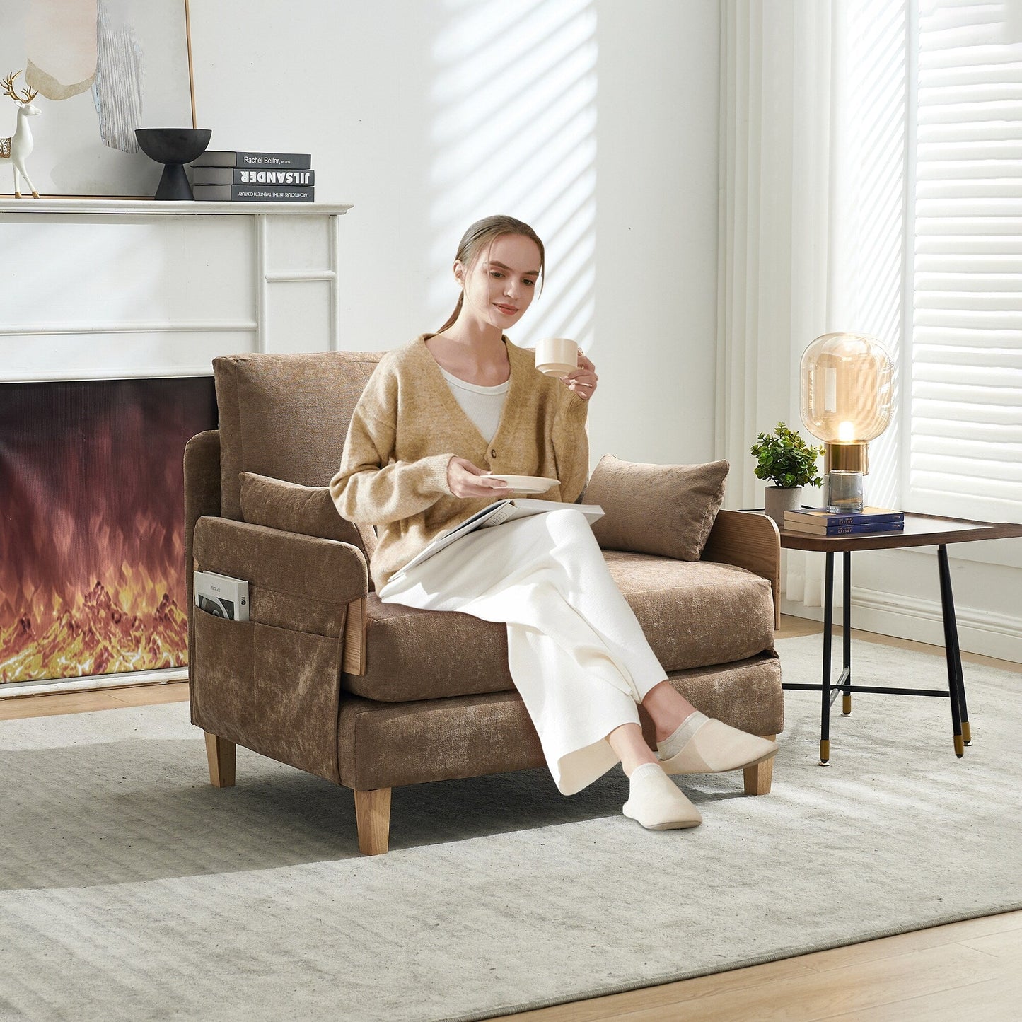 Canapé-lit inclinable pliable 3 en 1 Roomfitters, convertible avec oreillers pour petits espaces, chambre ou bureau