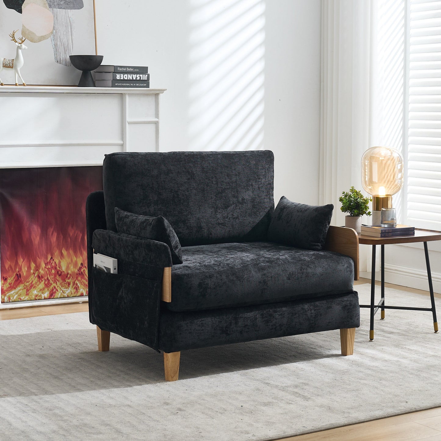 Canapé-lit inclinable pliable 3 en 1 Roomfitters, convertible avec oreillers pour petits espaces, chambre ou bureau