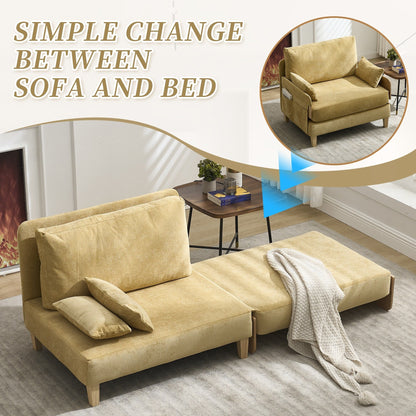 Canapé-lit inclinable pliable 3 en 1 Roomfitters, convertible avec oreillers pour petits espaces, chambre ou bureau