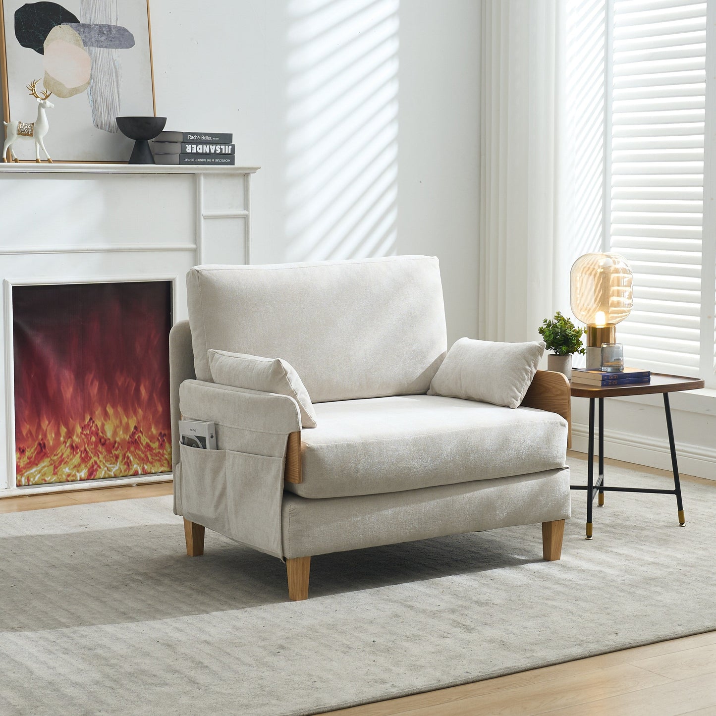 Canapé-lit inclinable pliable 3 en 1 Roomfitters, convertible avec oreillers pour petits espaces, chambre ou bureau