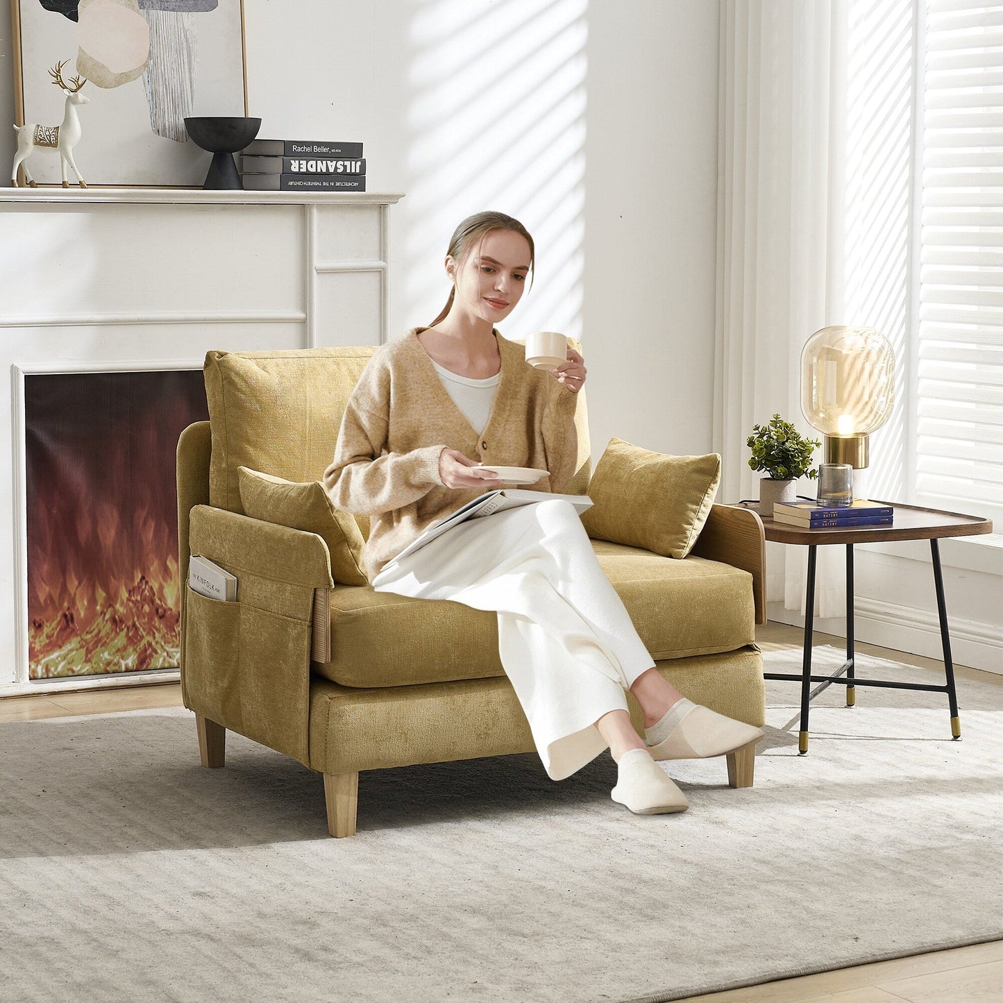 Canapé-lit inclinable pliable 3 en 1 Roomfitters, convertible avec oreillers pour petits espaces, chambre ou bureau