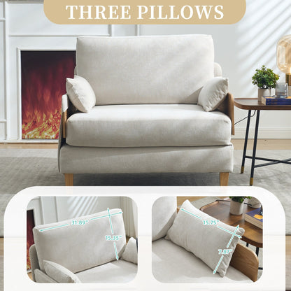 Canapé-lit inclinable pliable 3 en 1 Roomfitters, convertible avec oreillers pour petits espaces, chambre ou bureau