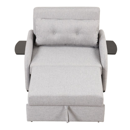 Canapé-lit gigogne 3 en 1 Roomfitters avec table à 2 ailes et port de chargement USB pour salon et salle de loisirs