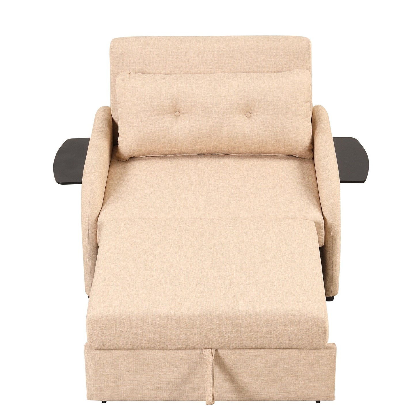 Canapé-lit gigogne 3 en 1 Roomfitters avec table à 2 ailes et port de chargement USB pour salon et salle de loisirs