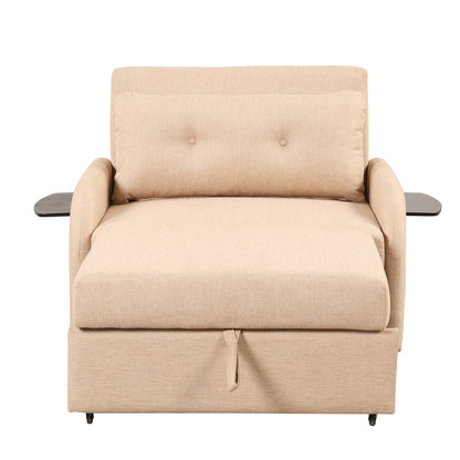 Canapé-lit gigogne 3 en 1 Roomfitters avec table à 2 ailes et port de chargement USB pour salon et salle de loisirs