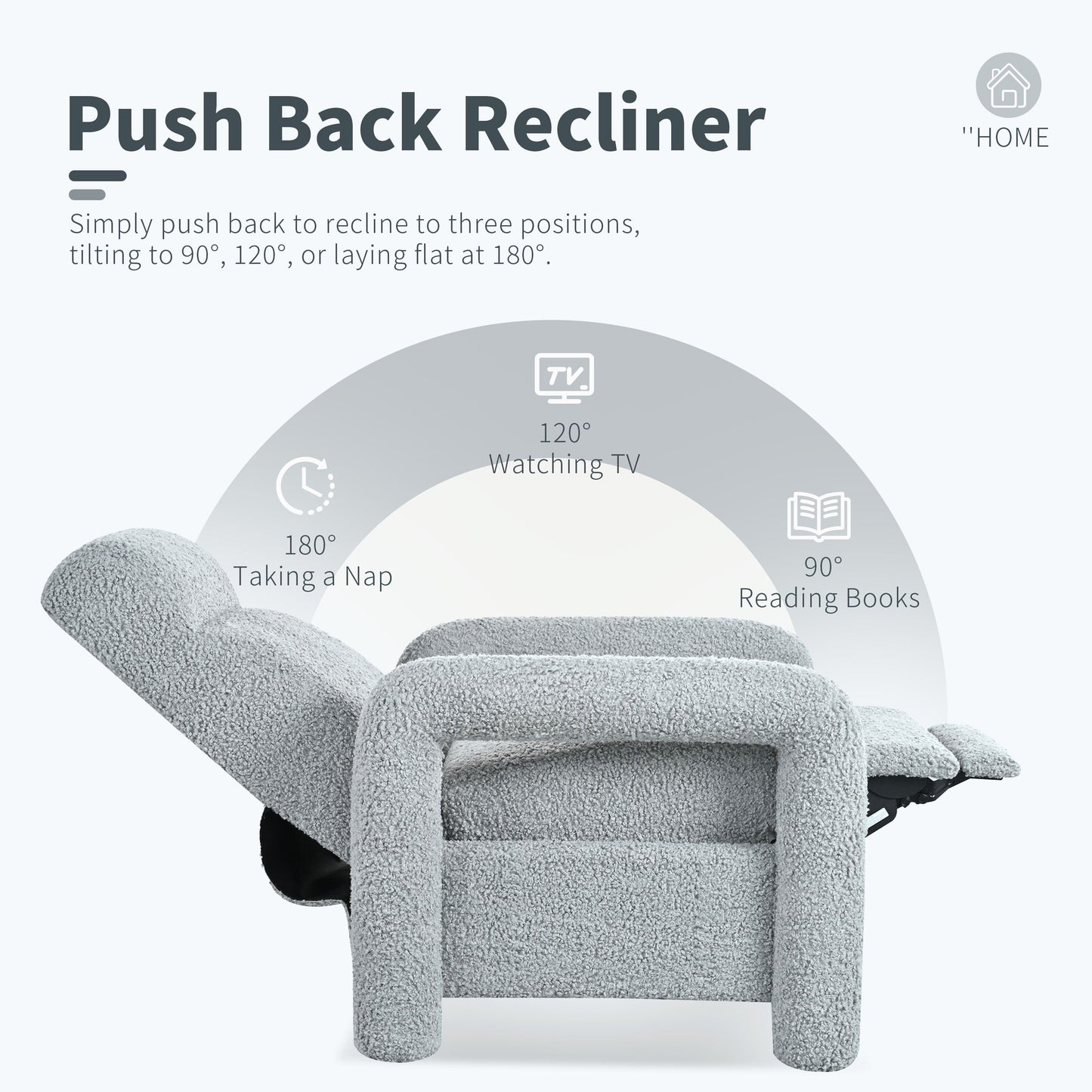 Fauteuil inclinable rembourré Roomfitters 31.25 pour salon