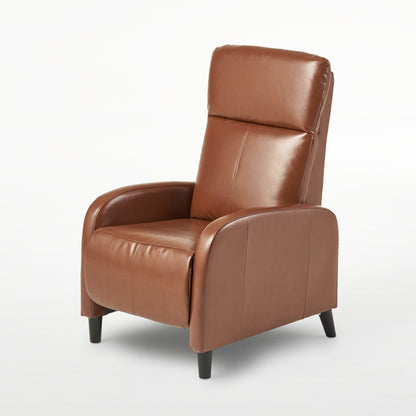 Fauteuil inclinable standard Roomfitters 33,5" de large en similicuir, marron