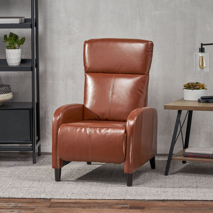 Fauteuil inclinable standard Roomfitters 33,5" de large en similicuir, marron