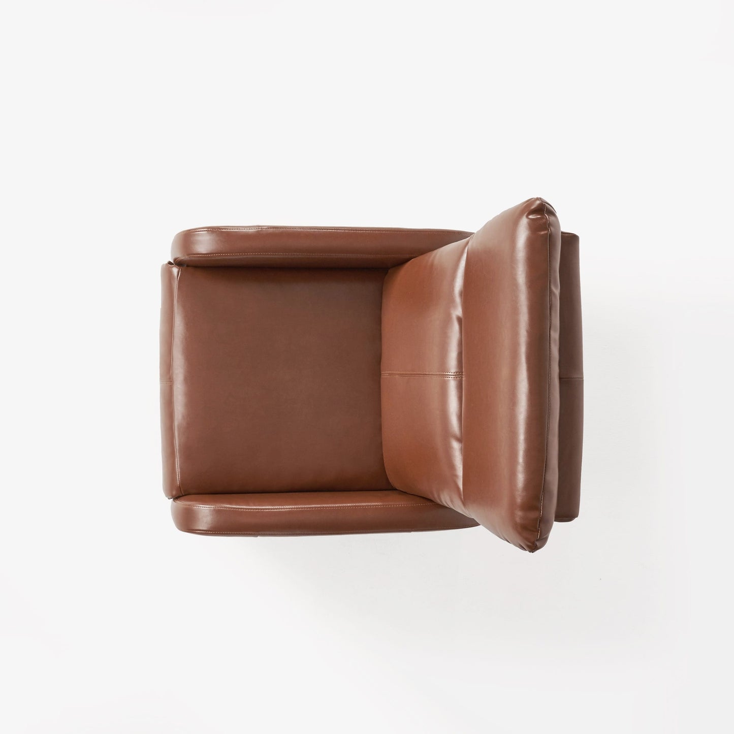 Fauteuil inclinable standard Roomfitters 33,5" de large en similicuir, marron