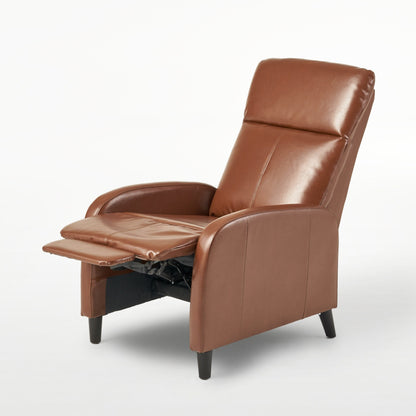Fauteuil inclinable standard Roomfitters 33,5" de large en similicuir, marron