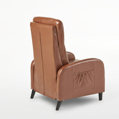 Fauteuil inclinable standard Roomfitters 33,5" de large en similicuir, marron
