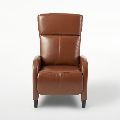 Fauteuil inclinable standard Roomfitters 33,5" de large en similicuir, marron