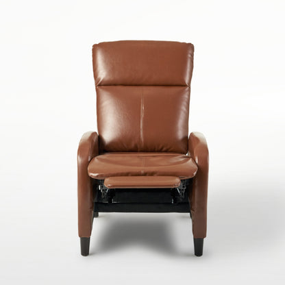 Fauteuil inclinable standard Roomfitters 33,5" de large en similicuir, marron