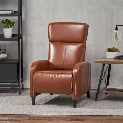 Fauteuil inclinable standard Roomfitters 33,5" de large en similicuir, marron