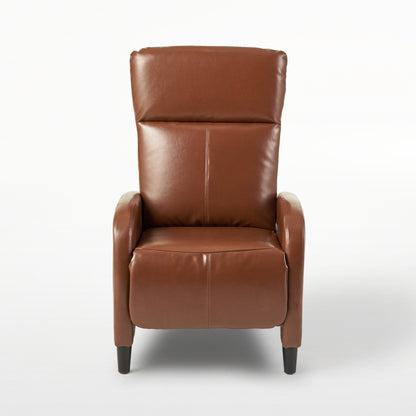 Fauteuil inclinable standard Roomfitters 33,5" de large en similicuir, marron