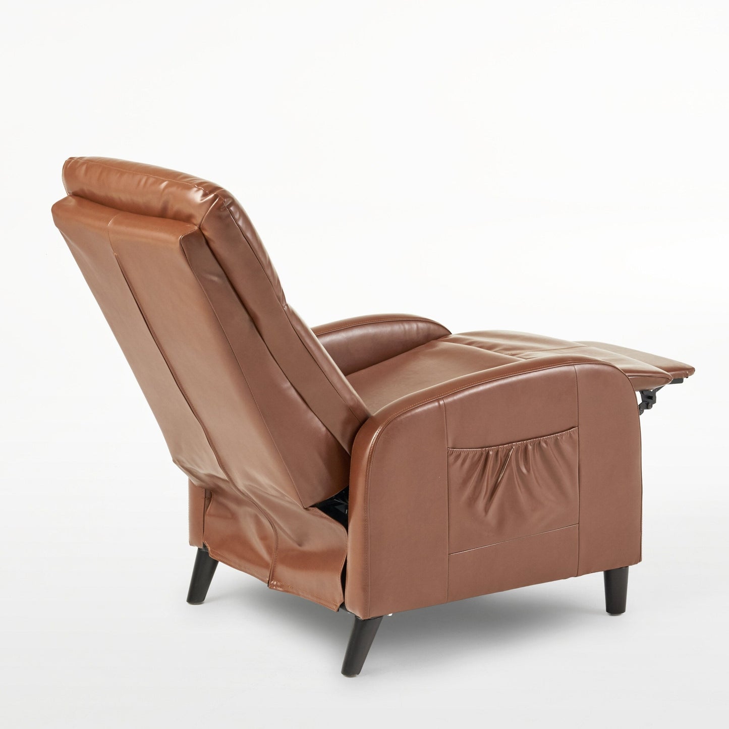 Fauteuil inclinable standard Roomfitters 33,5" de large en similicuir, marron