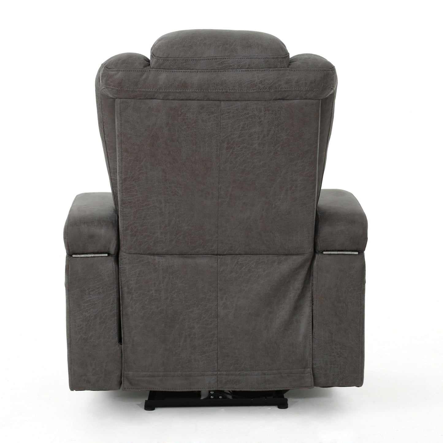 Fauteuil inclinable standard électrique Roomfitters 33 pouces avec rangement pour accoudoirs et port USB, ardoise
