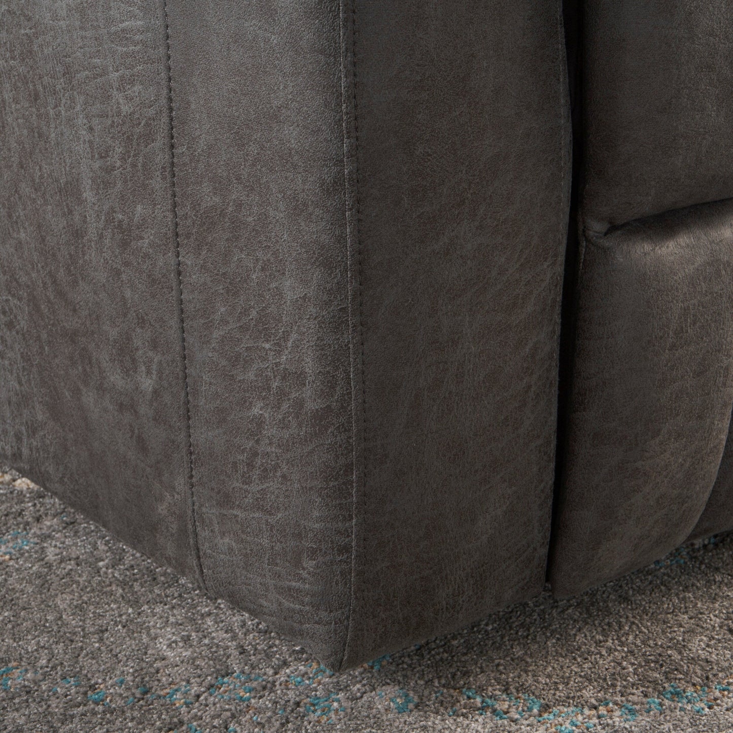 Fauteuil inclinable standard électrique Roomfitters 33 pouces avec rangement pour accoudoirs et port USB, ardoise