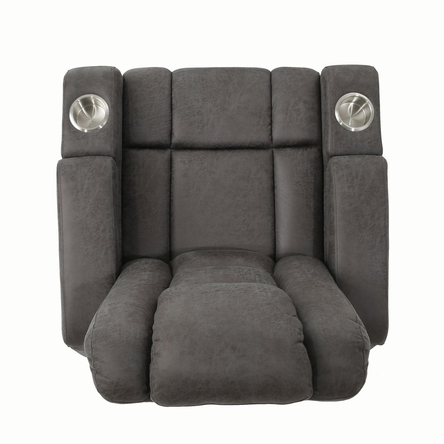 Fauteuil inclinable standard électrique Roomfitters 33 pouces avec rangement pour accoudoirs et port USB, ardoise