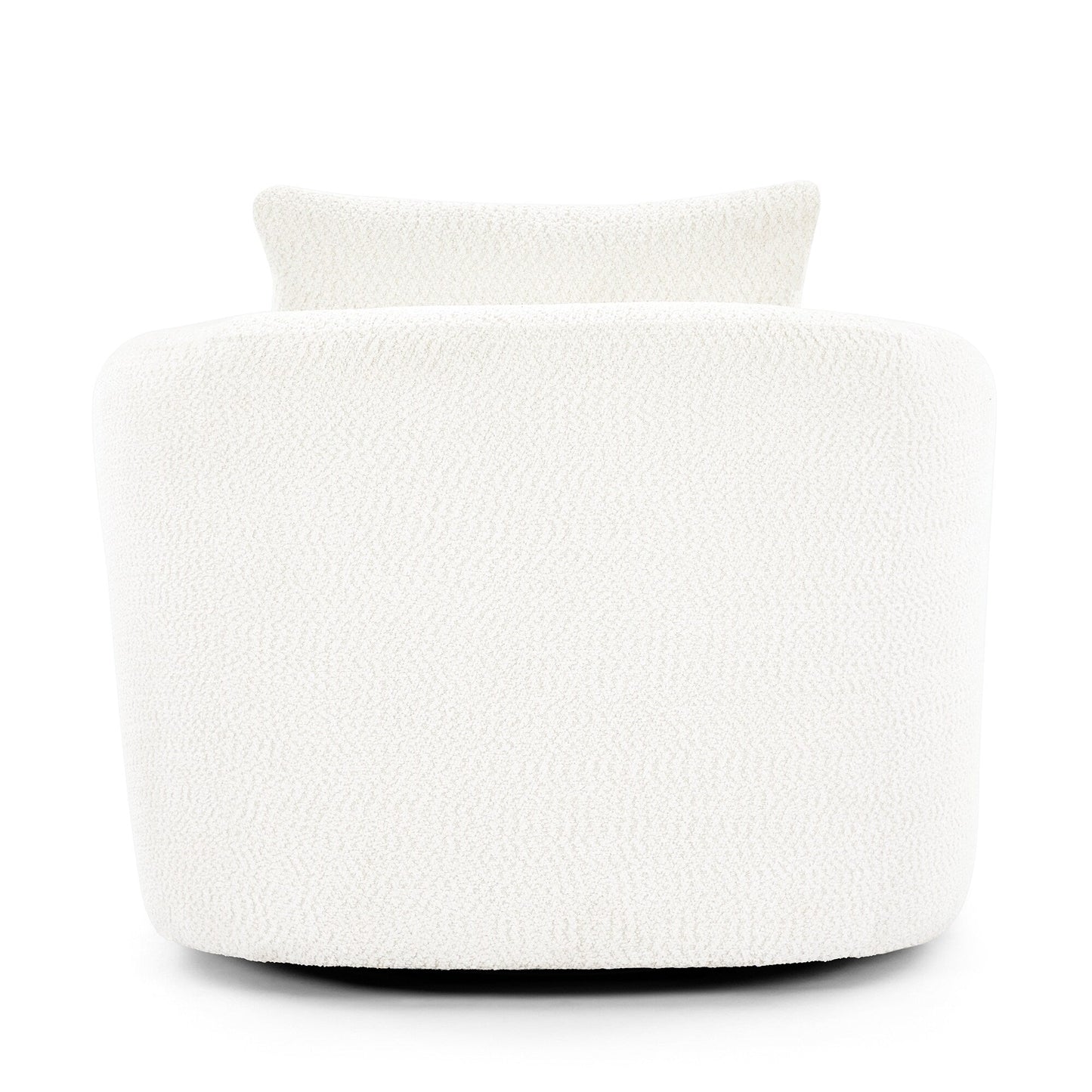 Roomfitters Fauteuil pivotant 360° en chenille rembourré avec coussin décoratif pour salon, chambre, bureau, hôtel